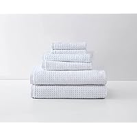 Tommy Bahama - Bath Towels Set, Highly Absorbent Cotton Bathroom Decor, Low Linting & Fade Resistant (Nothern Pacific White, 6 Piece)