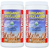 Organic Psyllium Whole Husks, 12 Ounce (Pack of 2) - Natural Fiber Supplement, Gut Health, Regularity Support, Non GMO, Gluten Free, Keto and Vegan Friendly