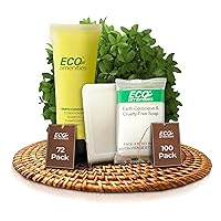 ECO amenities (Bundle - Travel Size Bar Soap(100pack) - Mini Soap Bars, Hotel Soap Bars, Travel Size Toiletries and 30ml Travel Size 2 in 1 Shampoo & Conditioner with Green Tea Scent(72 pack)