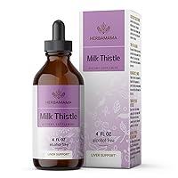 Milk Thistle Liquid Drops - Organic Milk Thistle Seed Tincture - Liver Detox - Milk Thistle Liquid Extract Supplement - Alcohol-Free - 4 fl oz