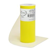 Expo International Decorative Matte Tulle, Spool of 6 Inches X 25 Yards, Polyester-Made Tulle Fabric, Matte Finish, Lightweight, Versatile, Washable, Easy-to-Use Yellow