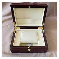 Solid Wooden Watch Box Watches Display Case, Business Watch Storage Organizer with Removable Cushion