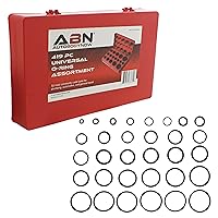 ABN Assorted O Ring Kit - SAE Rubber O Rings Assortment Set, 407 Piece Assorted O Ring Rubber Washer Set