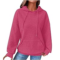 Womens Fashion Hoodies Oversized Sweatshirts Casual Fall Knit Pullover Sweaters Long Sleeve Drawstring Loose Hoodies