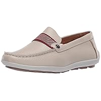 Driver Club USA Unisex-Child Boys/Girls Leather Luxury Fashion Driving Loafer with Grow Grain Detail