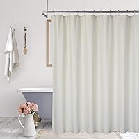 GlowSol Shower Curtain with Buttonholes Microfiber Fabric Shower Liner 72
