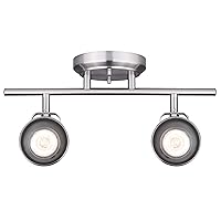 CANARM IT622A02BN10 LTD Polo 2 Light Track Rail, Brushed Nickel with Adjustable Heads