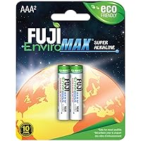 Fuji Batteries 4400BP2 EnviroMax AAA Super Alkaline Batteries (2 Pack), 1 ea