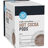 Amazon Brand - Happy Belly Hot Cocoa Pods, Milk Chocolate, 24 Count, Pack of 1