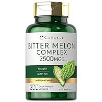 Bitter Melon Capsules | 200 Count | Non-GMO & Gluten Free Extract | Complex Supplement | by Carlyle