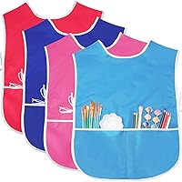 4 Pieces Art Smock for Kids Artist Smock Waterproof Painting Apron Painting Smocks for Children, 4 Colors