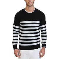Nautica Men's Long Sleeve Stripe Crewneck Sweater