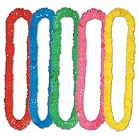 Beistle 66357 144-Piece Soft-Twist Poly Leis, 2-1/4-Inch by 36-Inch