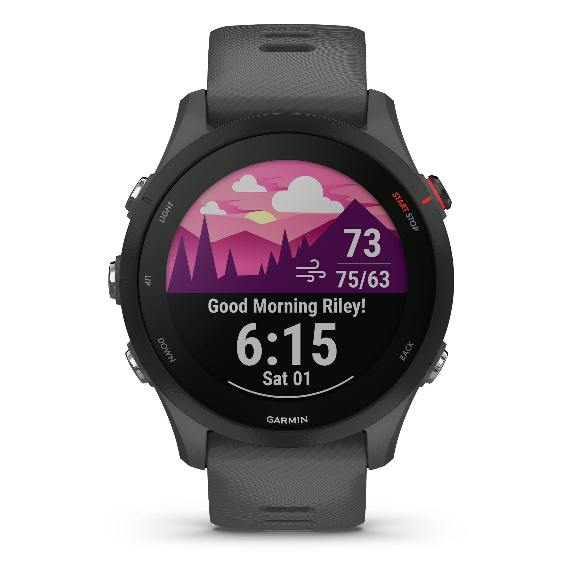 Garmin Forerunner® 255, GPS Running Smartwatch, Advanced Insights, Long-Lasting Battery, Slate Gray