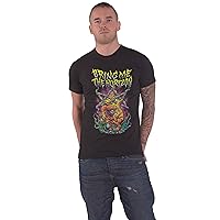 Bring Me The Horizon T Shirt Smoking Dinosaur Band Logo Official Mens Black Size S