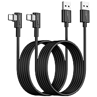 SUNGUY USB C Cable 90 Degree 6FT, 2-Pack Right Angle 3A Fast Charging & Data Sync USB A to USB C Cord Compatible for Samsung Galaxy S21 S20 S10 S9 S8 Plus, Note 20 10 9 8, LG V50 V40 G8 G7