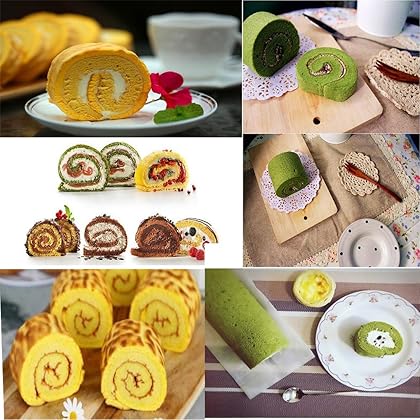 YUANAIYI Swiss Roll Cake Mat - Flexible Multipurpose Silicone sheet Nonstick jelly roll pan Baking Tray Pastry Mat Pizza Cookies Mold（set of 2）