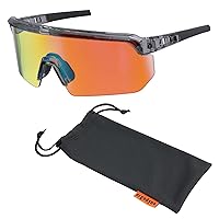 Ergodyne Skullerz AEGIR Polarized Safety Sunglasses with Fog Off+, Anti Fog Safety Glasses, Anti Scratch Mirror Lens