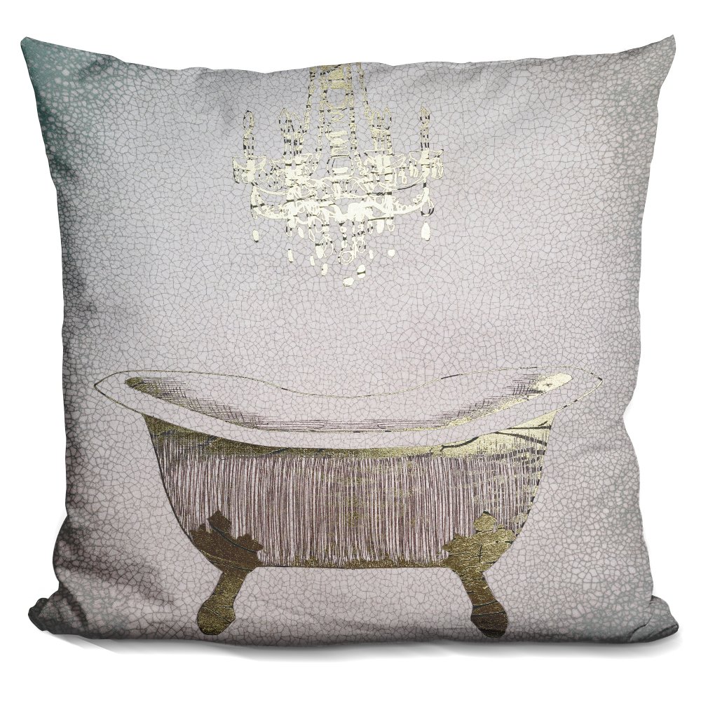 LiLiPi Gilded Bath Ii Decorative Accent Throw Pillow