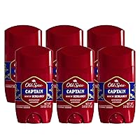 Old Spice Antiperspirant Deodorant for Men, Captain, 48 Hr Odor Protection, 2.6 oz (Pack of 6)