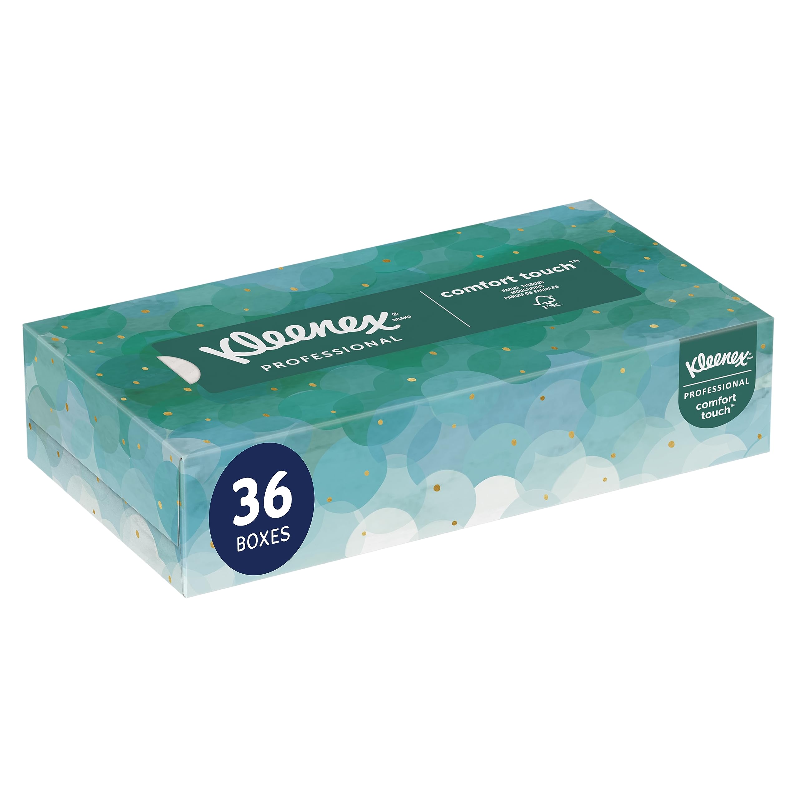 Kleenex® Professional Facial Tissue for Business (21400), Flat Tissue Boxes, 36 Boxes/Case, 100 Tissues/Box, 3,600 Tissues/Case