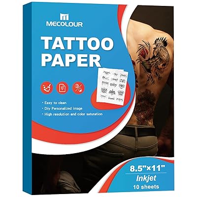  MECOLOUR Printable Temporary Tattoo Paper 8.5X11 30