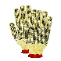 MAGID CutMaster C93KVPR ANSI Cut Level A3 PVC Dotted Gloves, 12 Pairs, PVC Coated, Size 8/M, Yellow