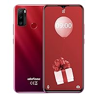 Ulefone Unlocked Smartphones Note 10P, Dual Sim Phones Unlocked, 3GB + 128GB ROM, Android 11, 6.52-inch HD+, 5500mAh High Capacity Battery, 13MP + 8MP, Fingerprint Face Detection, GPS, T-Mobile - Red