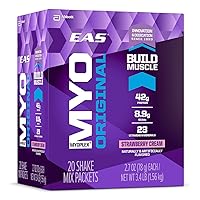 Myoplex Original Protein Shake Mix Packets, Strawberry Cream, 2.7 oz packets, 20 servings