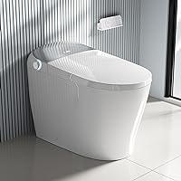 Luxury Smart Toilet with Bidet Built In, Bidet Toilet with Heated Seat, Elongated Japanese Toilet with Automatic Flush, Dryer, Night Light, Digital Display