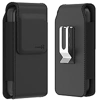 CoverON Holster for AT&T Vista/TCL Signa ION Z A30 A3 /Nokia C2 Tava Tennen C100 2 V Tella/Cricket Debut Smart, Cell Phone Case Belt Clip Carrying Vertical Leather Pouch (Fits with Case on)