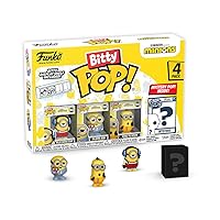 Funko Bitty Pop!: Minions Mini Collectible Toys 4-Pack - Roller Skating Stuart, Pajama Bob, Kung Fu Kevin, & Mystery Chase Figure (Styles May Vary)