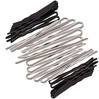 Topkids Accessories 24pc Bright Coloured Kirby Grip, Hair Clip, Bobby Pins, Simple Clips For Everyday Use, For Women & Men, Girls & Boys, Unisex Hair Pins (Black & White)