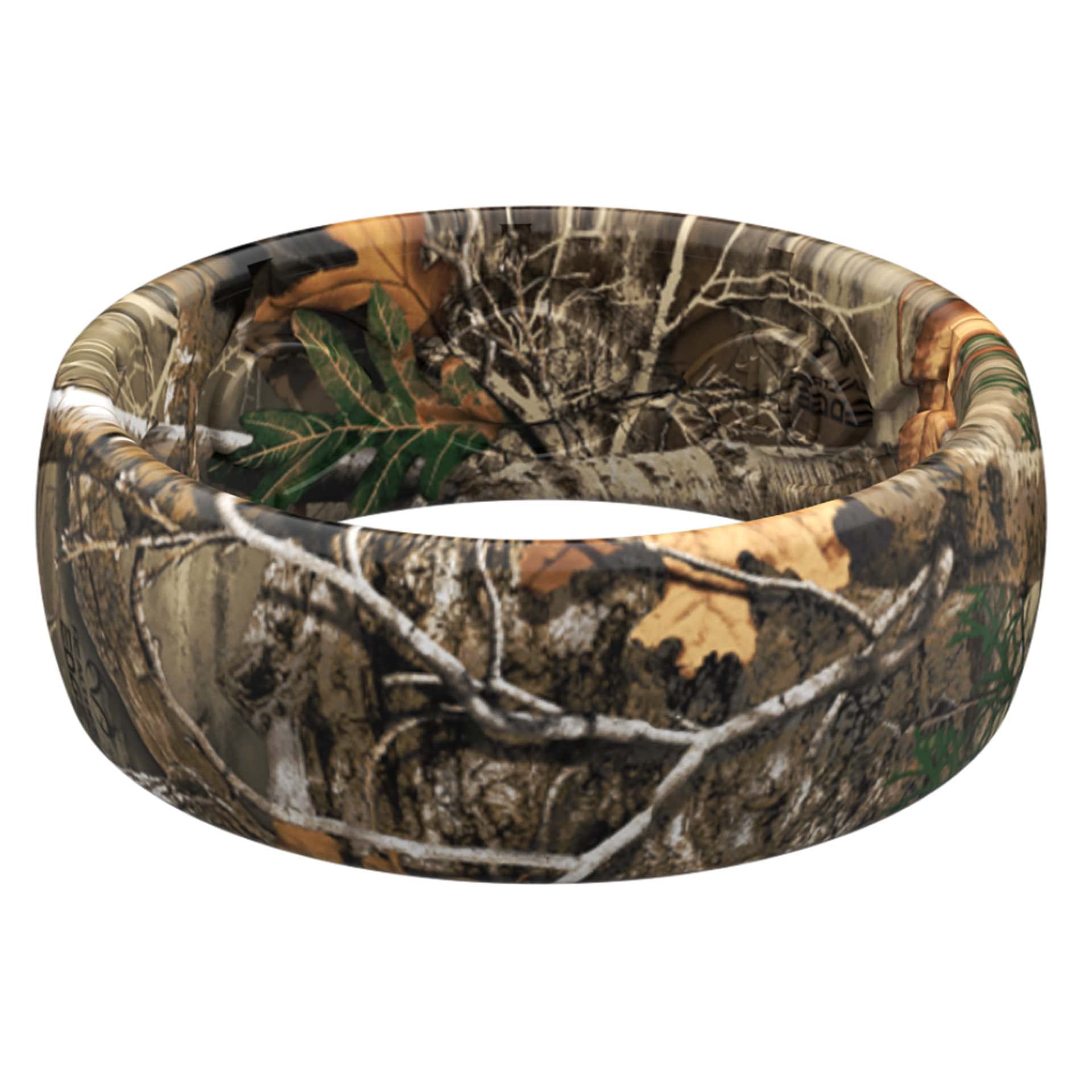 Groove Life RealTree Camo Silicone Ring - Breathable Rubber Wedding Rings for Men, Lifetime Coverage, Unique Design, Comfort Fit Ring