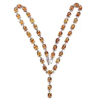 Ravishing Impressions Citrine Gemstone 925 Solid Sterling Silver Necklace Amazing Designer Jewellery,for Women