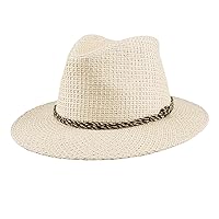 Levi's Men's Lightweight Straw Fedora Panama Hat