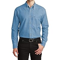 Men's 6.5-Ounce Long Sleeve Denim Shirts in Regular, Big Sizes