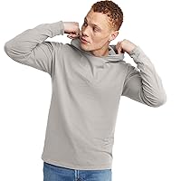 Hanes Originals Hooded Long-Sleeve, Men's T-Shirt Hoodie, Vintage Washed, 100% Cotton Tee