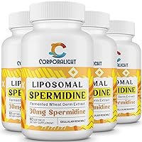 30mg Spermidine Supplement, Liposomal Spermidine, High Absorption, More Potent Than Spermidine 3HCL, Fermented Wheat Germ Extract, Spermidine for Women & Men, Cellular Renewal, Longevity, 240 Softgels