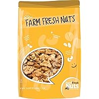 Walnuts - Shelled California - Dry Roasted Himalayan Salted Walnuts - Great Source of Omega 3 and Tons of Other Healthy Nutrients- Super Crunchy - (1 LB) - Farm Fresh Nuts Brand