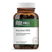 Gaia PRO Daytime HPA - Adaptogen & Nervine Supplement for Stress - Ashwagandha, Organic Holy Basil, Oats, Rhodiola & Schisandra - 120 Vegan Liquid Phyto-Capsules (60 Servings)