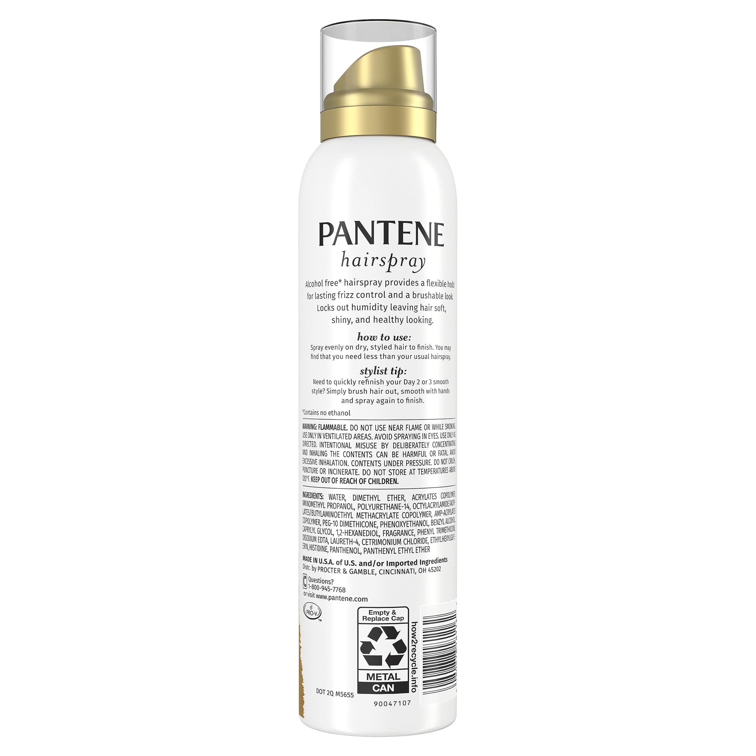 Pantene Pro-V Level 3 Airspray Hairspray for Smooth, Soft Finish, 7oz