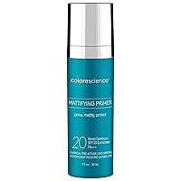 Colorescience Mattifying Perfector Face Primer, Water Resistant Mineral Sunscreen, Broad Spectrum 20 SPF UV Skin Protection, 1 Fl oz