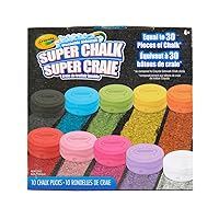 Crayola Washable Sidewalk Chalk for Kids, Long Lasting Super Chalk Set, Outdoor Chalk, 10 Assorted Colors