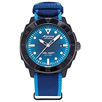 Alpina Limited Edition Seastrong Diver Gyre, Recycled Material Case and Strap, RPET, 3-Hand Date Automatic Swiss, Sapphire Crystal, Luminous Markers, 38 Hour Power Reserve
