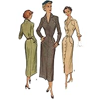 1940s Pattern, Women's Midi Stylish Street Dress, Black and White, M7865