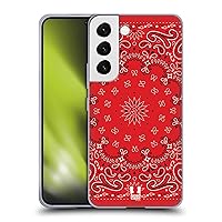 Head Case Designs Classic Red Classic Paisley Bandana Soft Gel Case Compatible with Samsung Galaxy S22 5G
