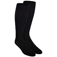 NuVein Medical Compression Stockings, 20-30 mmHg Support for Women & Men, Knee Length, Closed Toe, Black, Large