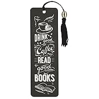 Coffee & Books Beaded Bookmark,1Pc