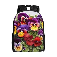 Laptop Backpack 16.1 Inch with Compartment Pansy Perfection Laptop Bag Lightweight Casual Daypack for Travel